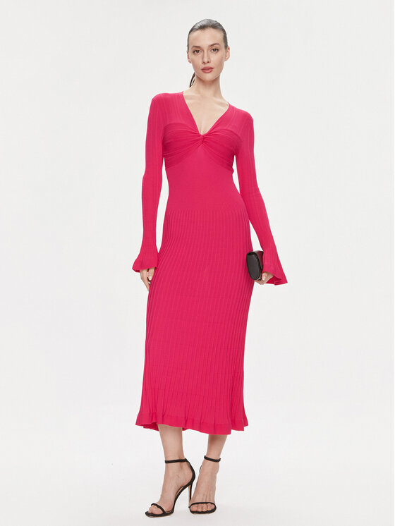 TWINSET TWINSET Kötött ruha 241TP3050 Rózsaszín Regular Fit