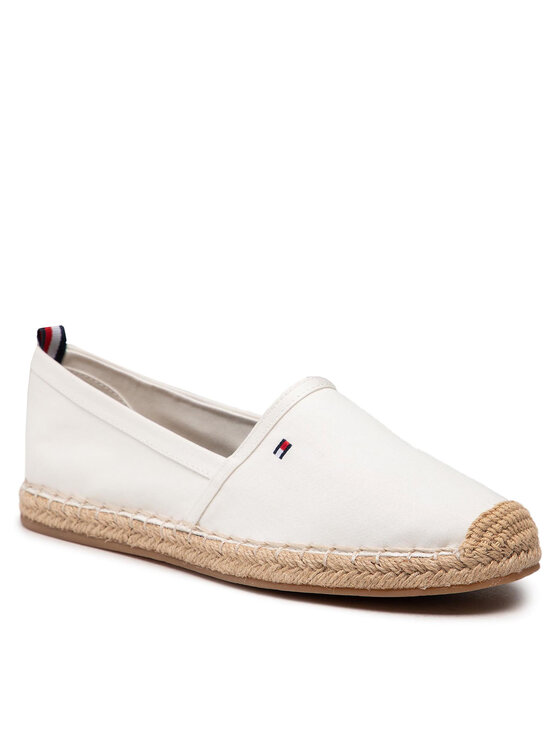 Tommy Hilfiger Tommy Hilfiger Espadrilles Basic Tommy Flat Espadrille FW0FW04827 Balts