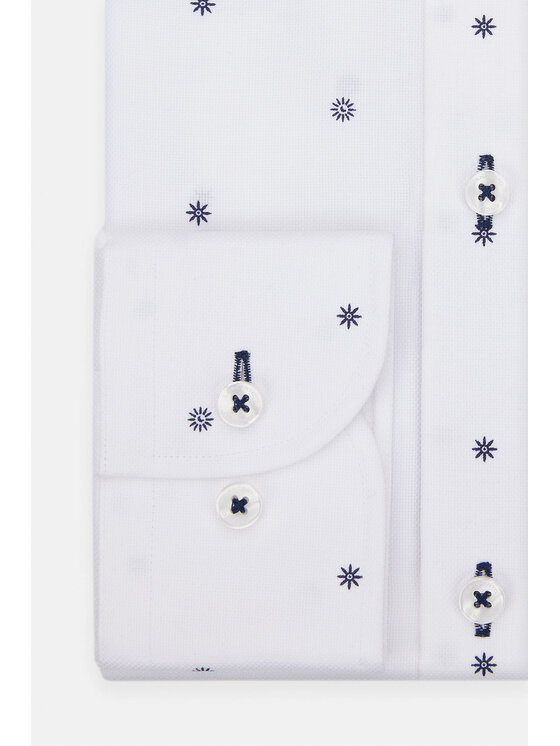 Lancerto Lancerto Koszula Ivory KO073123000037 Biały Slim Fit