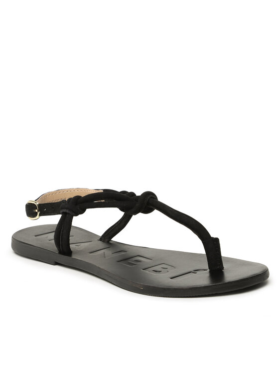 Manebi Manebi Sandali Suede Leather Sandals V 2.2 Y0 Črna