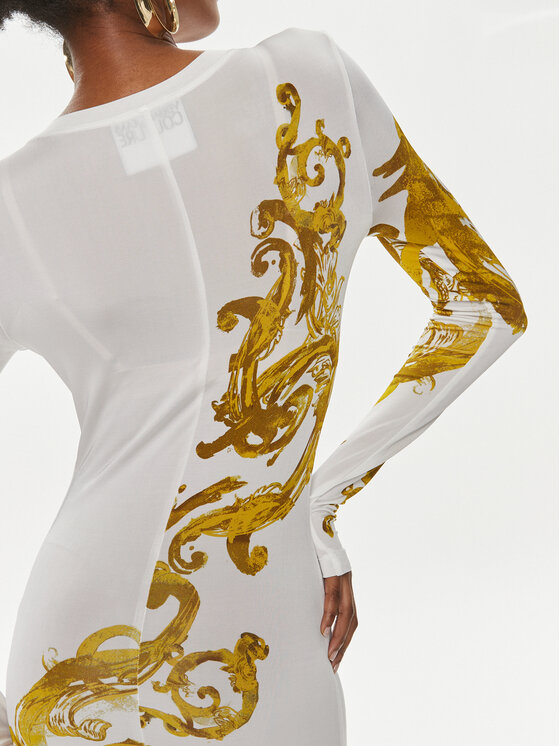 Versace Jeans Couture Versace Jeans Couture Rochie de zi 76HAO9P8 Alb Slim Fit