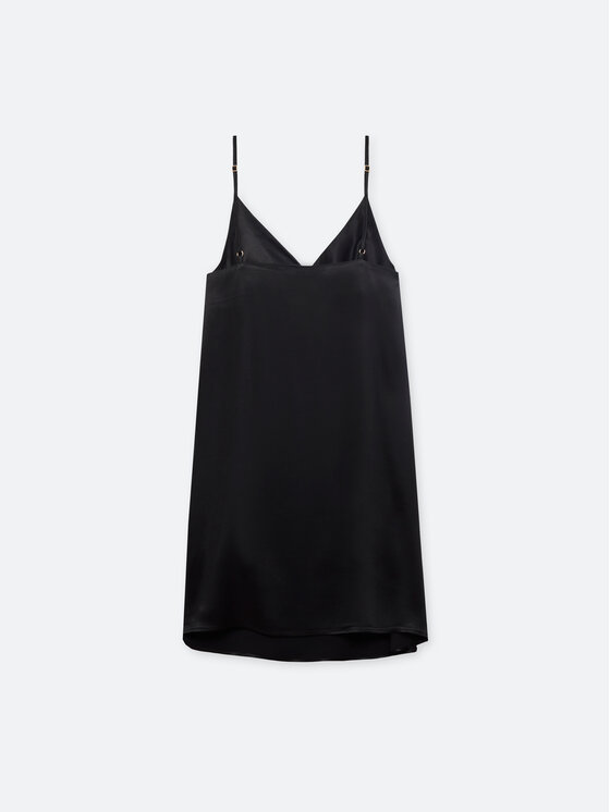 Simple Simple Φόρεμα καθημερινό SUD001 Μαύρο Regular Fit