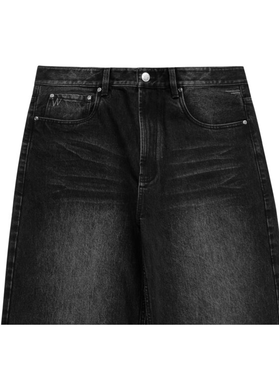 2005 2005 Jeansy Baggy Fit Washed Denim Czarny Baggy Fit