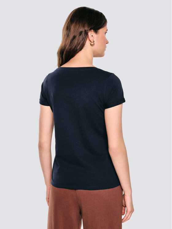 BIG STAR BIG STAR T-Shirt MALVINA Granatowy Basic Fit