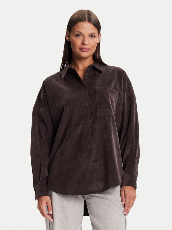 Vero Moda Vero Moda Košulja Sanne 10317194 Smeđa Oversize