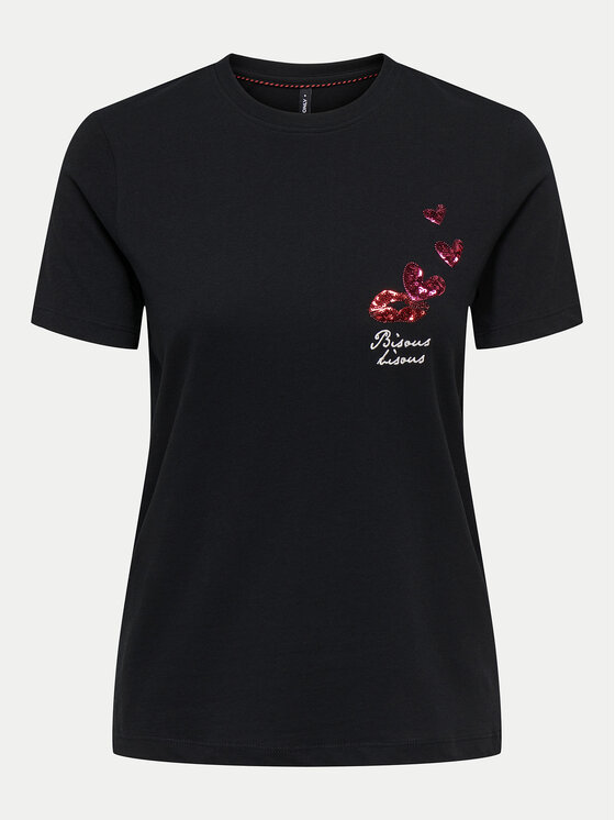 ONLY ONLY T-shirt Kita 15332698 Crna Regular Fit