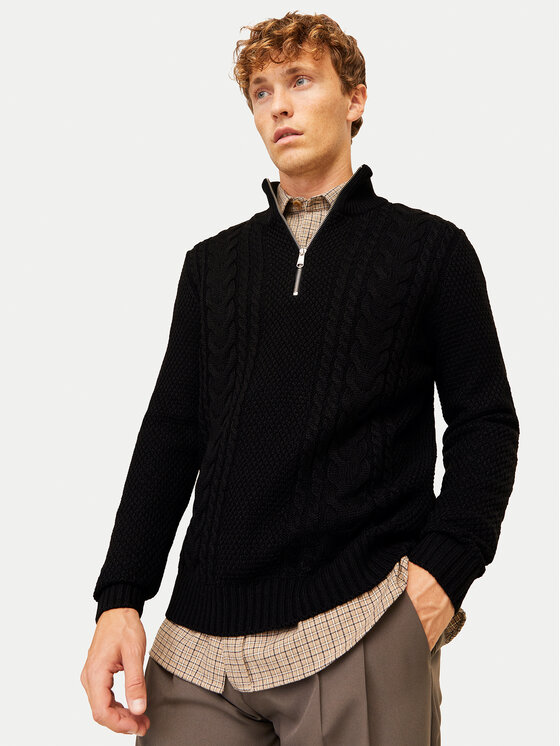 Jack&Jones Jack&Jones Džemper Craig 12260826 Crna Regular Fit