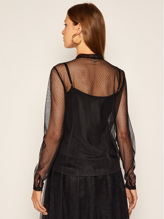 TWINSET TWINSET Košile 202TP2205 Černá Regular Fit