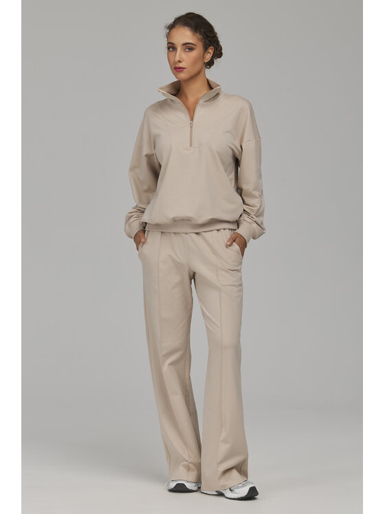 NIFE NIFE Spodnie dresowe SD145 Beżowy Relaxed Fit