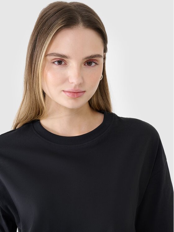 4F 4F T-Shirt 4FRSS25TTSHF2694-20S Czarny Oversize