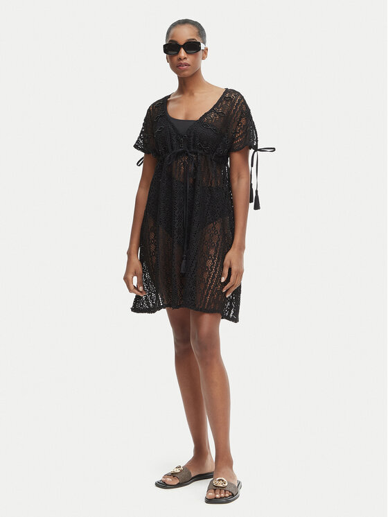 Iconique Iconique Strandkleid Molly IC26-118 Schwarz Regular Fit