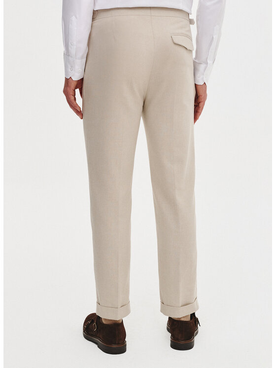 Pako Lorente Pako Lorente Spodnie materiałowe P25SF-WX-003 Beżowy Regular Fit