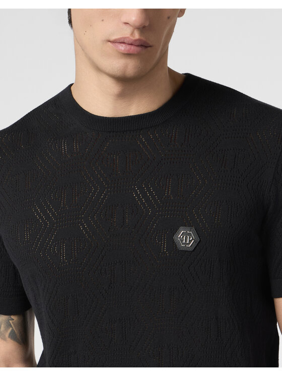 PHILIPP PLEIN PHILIPP PLEIN Tričko 30681 Čierna Regular Fit