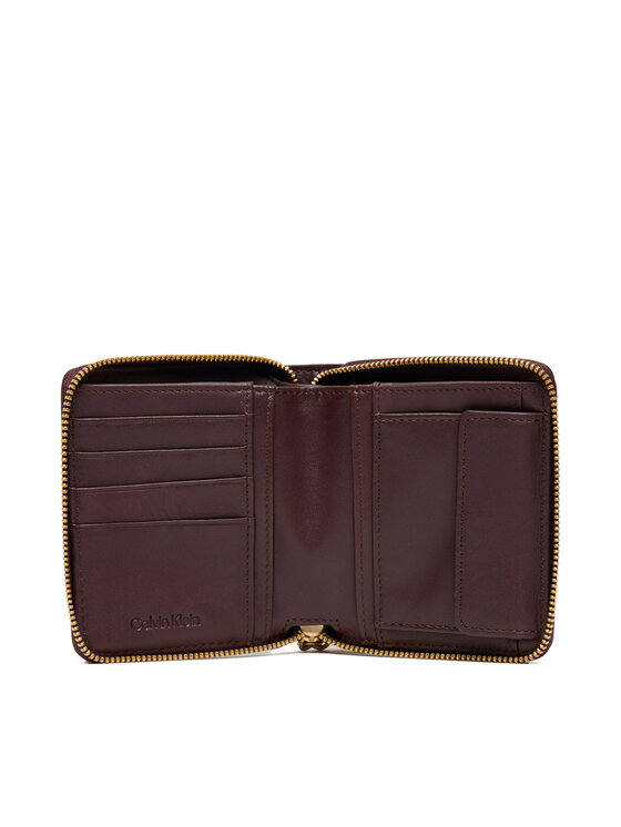 Calvin Klein Calvin Klein Portafoglio Hardware Square Zip Around LV04F1044G Bordeaux