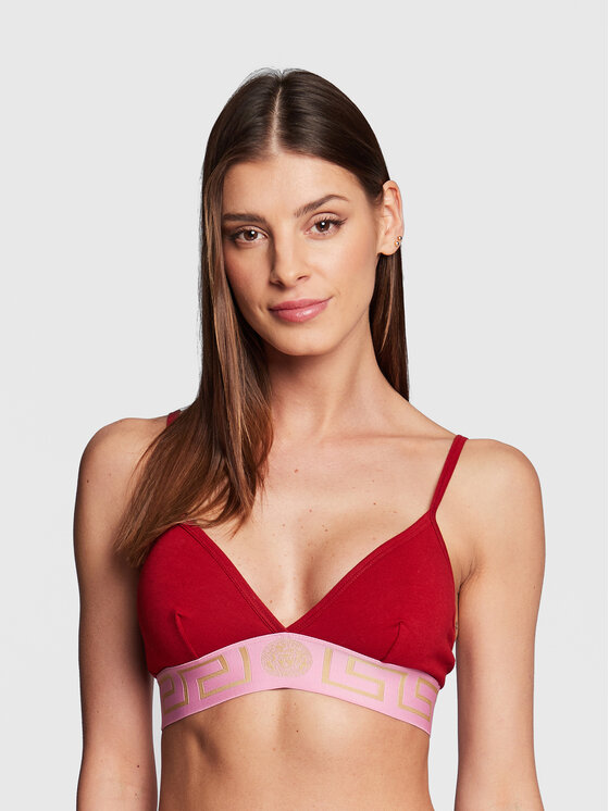 Versace Versace Bralette krūšturis Greca 1000656 Sarkans