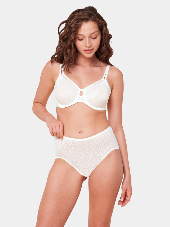 Triumph Triumph Mutande classiche a vita alta Signature Sheer Maxi EX 10215936 Écru