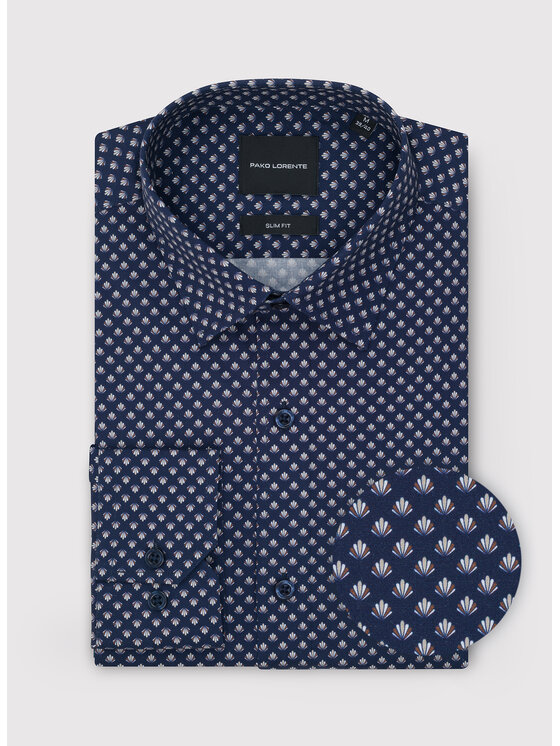 Pako Lorente Pako Lorente Koszula P26WF-1X-003 Granatowy Slim Fit