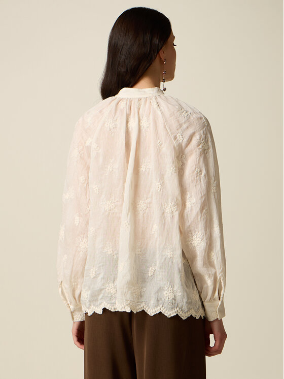 Oltre Oltre Camicia 5096J000935N021 Bianco Baggy Fit