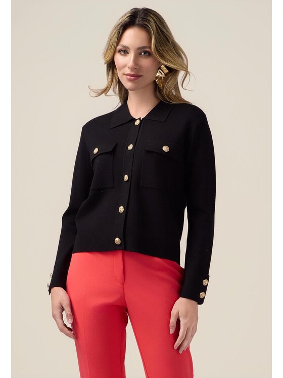 Oltre Oltre Cardigan M165J004891N033 Nero Regular Fit