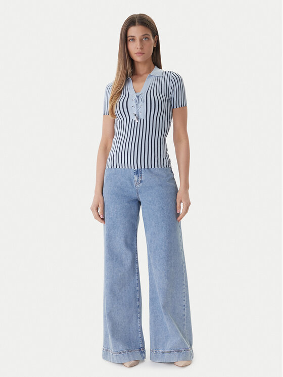 Guess Guess Svetr W6GR09 Z0590 Světle modrá Regular Fit