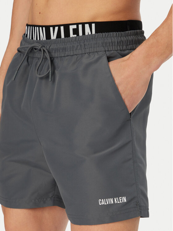 Calvin Klein Swimwear Calvin Klein Swimwear Plavecké šortky LV00N61015 Tmavě šedá Regular Fit