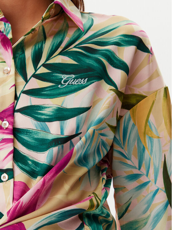 Guess Guess Košeľa W5GH0IWH9C2 Farebná Classic Fit