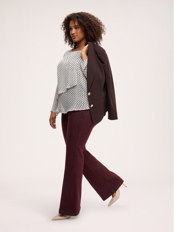 Fiorella Rubino Fiorella Rubino Bluzka 2147T002534N0S1 Biały Regular Fit