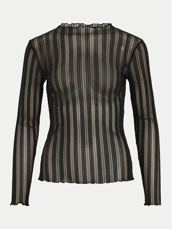 Vila Vila Bluza Mist 14102378 Črna Slim Fit