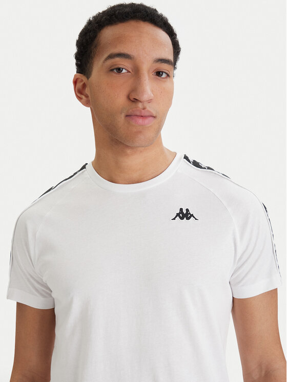 Kappa Kappa Majica Banda Coen 303UV10 Bela Slim Fit