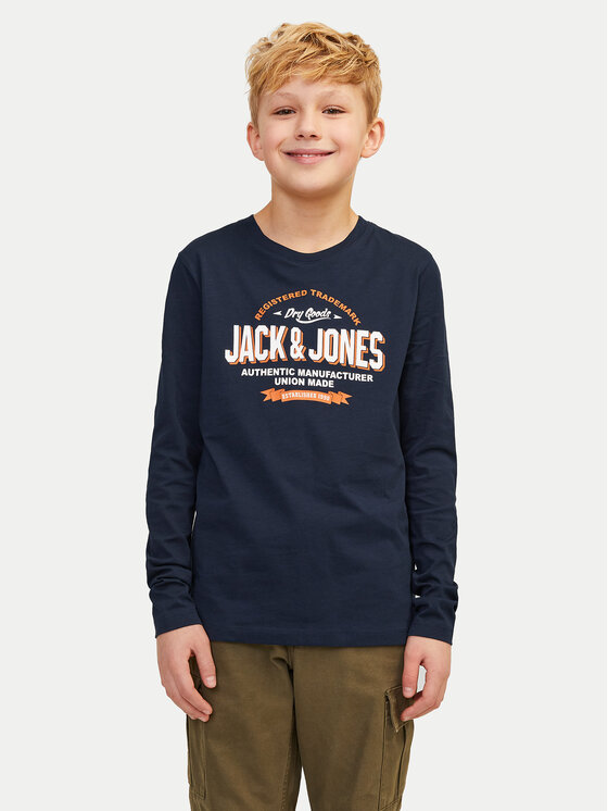 Jack&Jones Junior Blūze Logo 12258882 Tumši zils Regular Fit