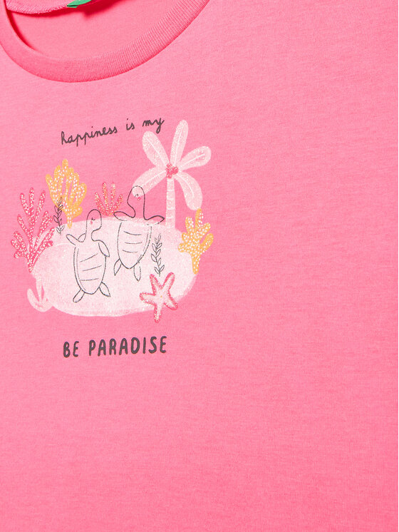 United Colors Of Benetton United Colors Of Benetton T-shirt 3096G1093 Rosa Regular Fit