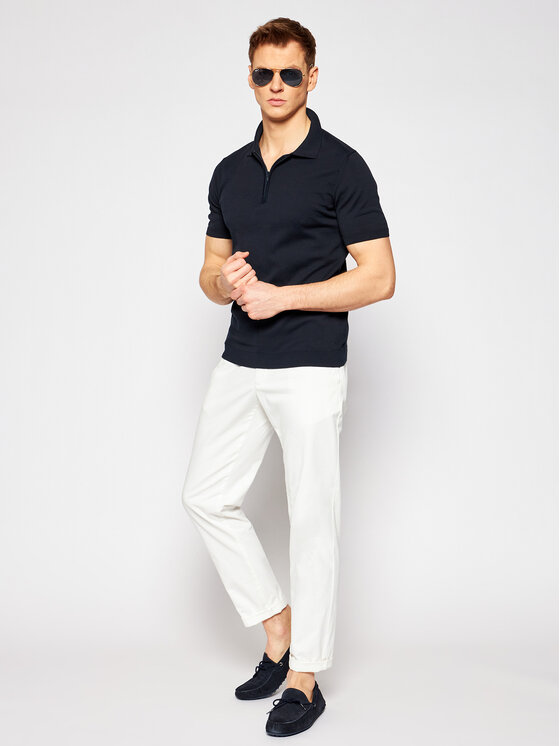 Polo Otto 6802 3918 Blu scuro Regular Fit