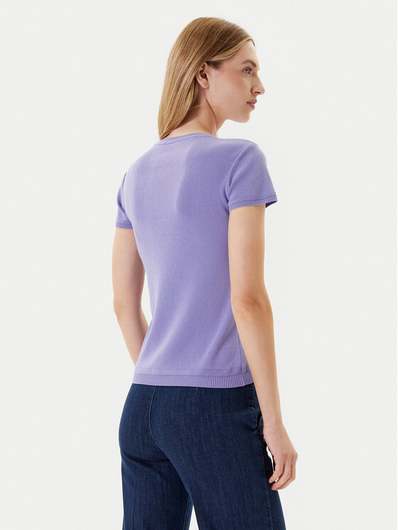 United Colors Of Benetton United Colors Of Benetton T-Shirt 1091D1M10 Fialová Regular Fit