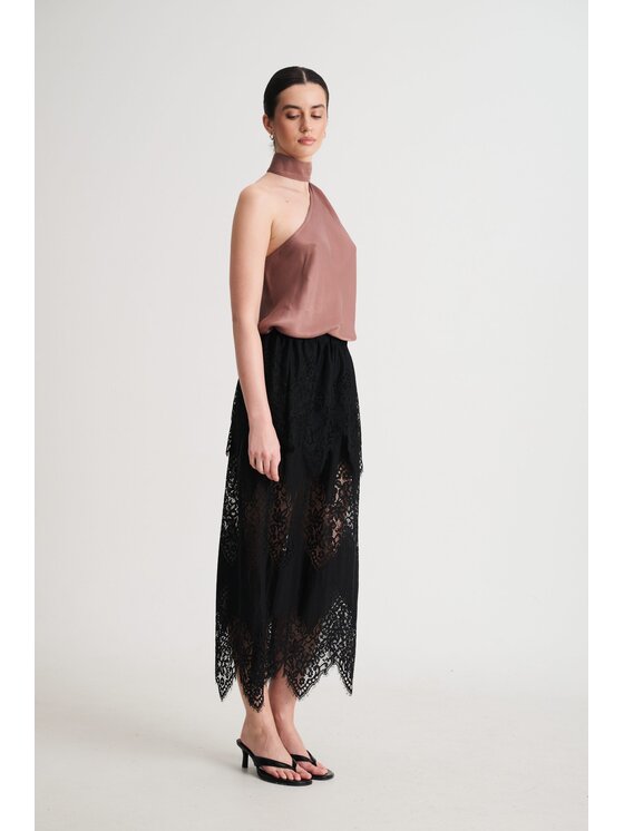ROSE AVENUE ROSE AVENUE Spódnica maxi NOA Czarny Regular Fit