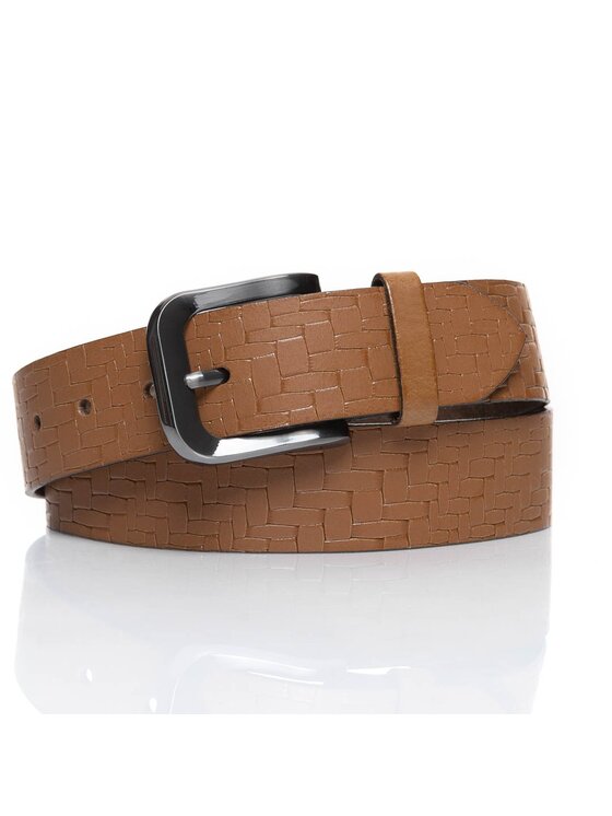 Mustang Mustang Pasek Męski BELT Brązowy