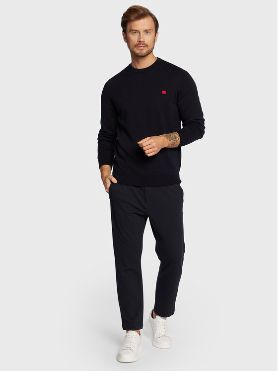 HUGO Hugo Sveter San Cassius-C1 50475083 Tmavomodrá Regular Fit