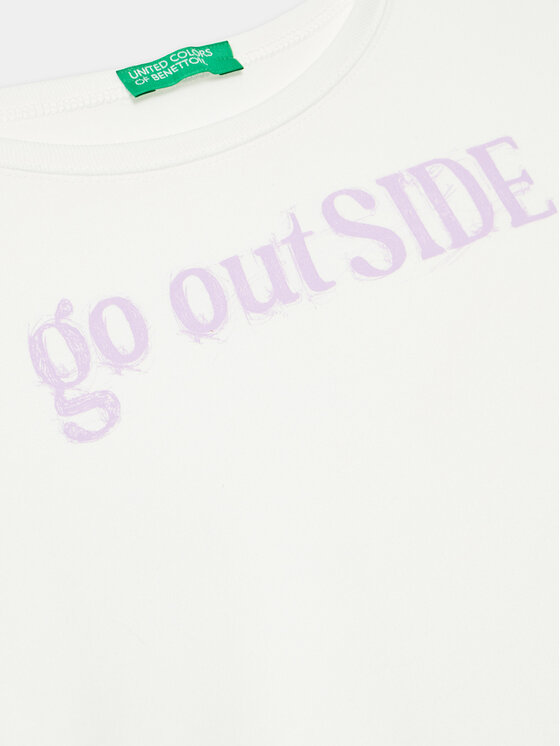 United Colors Of Benetton United Colors Of Benetton Marškinėliai 3096C10C1 Balta Regular Fit