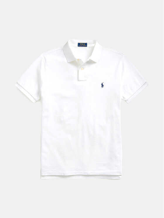 Polo Ralph Lauren Polo Ralph Lauren Тениска с яка и копчета Core Replen 710666998 Бял Custom Slim Fit