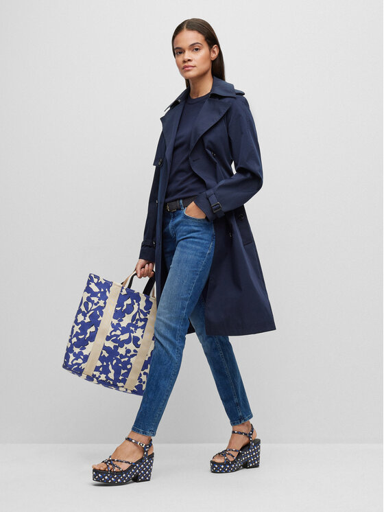 BOSS Boss Trencz 50489115 Granatowy Regular Fit