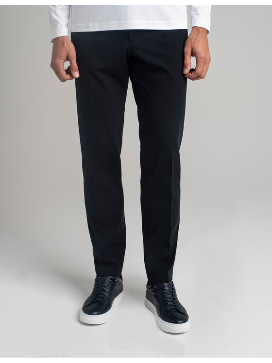 Borgio Borgio Spodnie garniturowe gavello_g Granatowy Slim Fit
