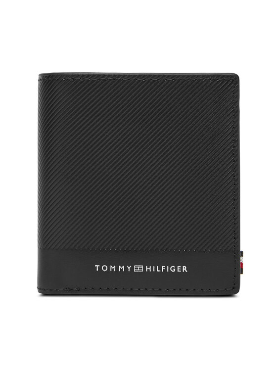 Férfi Nagyméretű férfi pénztárca Tommy Hilfiger, Fekete, Th Foundation Trifold AM0AM13510
