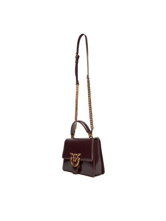 PINKO PINKO Ročna torba Love One Top Handle Mini Light PE 25 PLTT 100071 A1UV Bordo rdeča