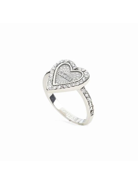 Guess Guess Pierścionek JUBR03243JW-RH-54 Srebrny