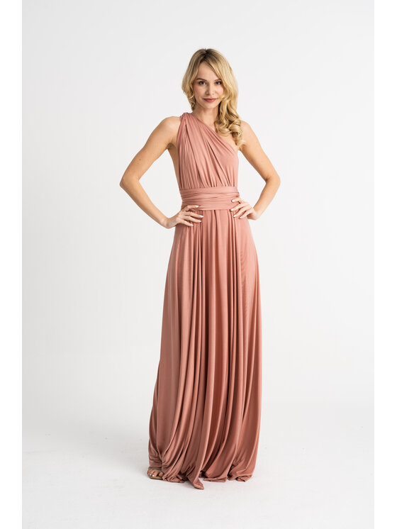 ROSE AVENUE ROSE AVENUE Sukienka wieczorowa MULTIWAY Różowy Long Fit