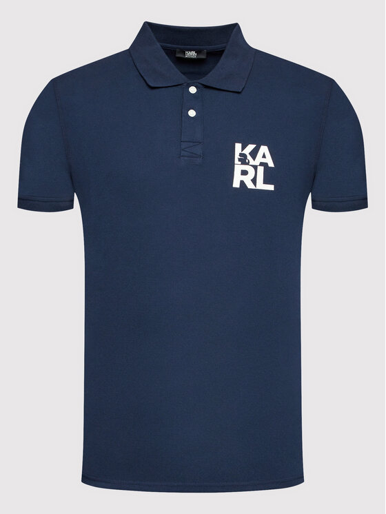 KARL LAGERFELD KARL LAGERFELD Polo KL22MPL01 Blu scuro Regular Fit