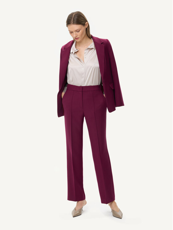 KMX KMX Spodnie materiałowe 809740004 Bordowy Straight Fit