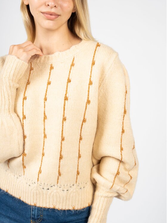 Silvian Heach Silvian Heach Sweter PGA22187 Beżowy Oversize