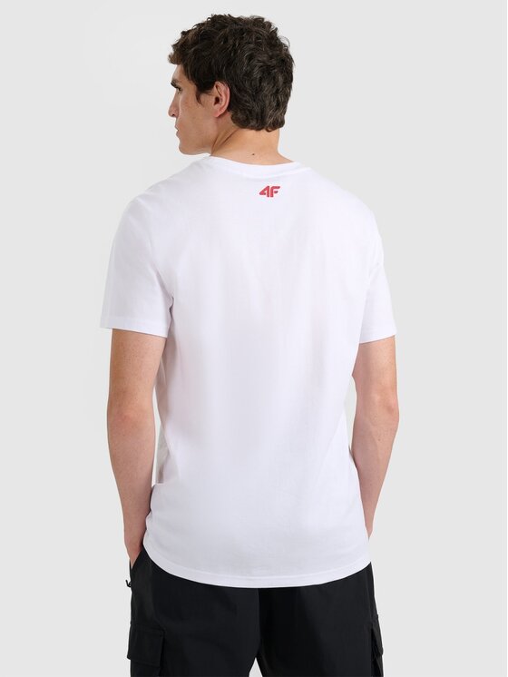 4F 4F T-shirt 4FRAW25TTSHM3256-10S Bianco Regular Fit