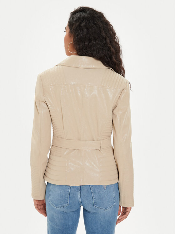 Guess Guess Odinė striukė W4YL10 WGAF0 Smėlio Regular Fit