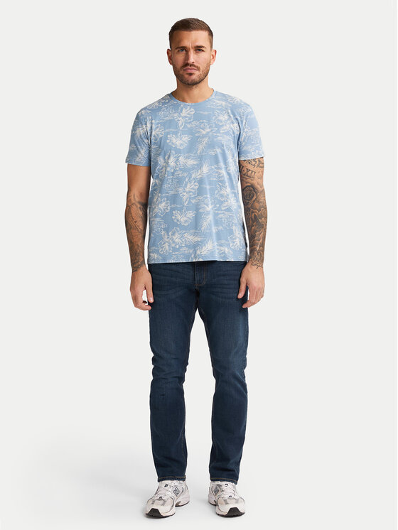 Petrol Industries Petrol Industries T-Shirt M-1050-TSR623 Błękitny Regular Fit